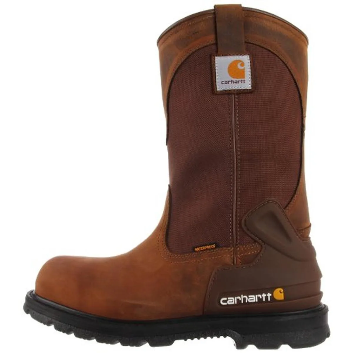 11" Mens Leather Steel Toe Wellington Boots