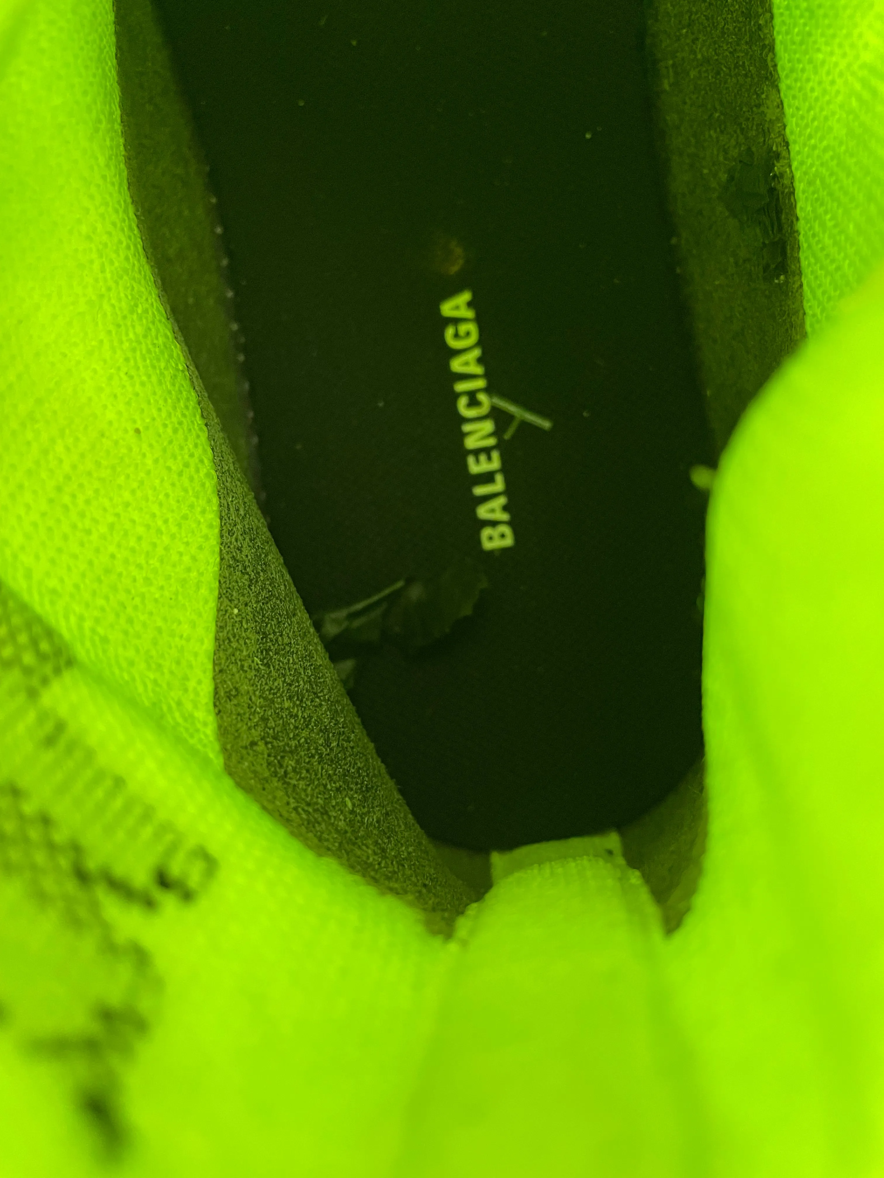 BALENCIAGA/Hi-Sneakers/US 11/Cotton/IVR/Speed Cloth Trainers NEON