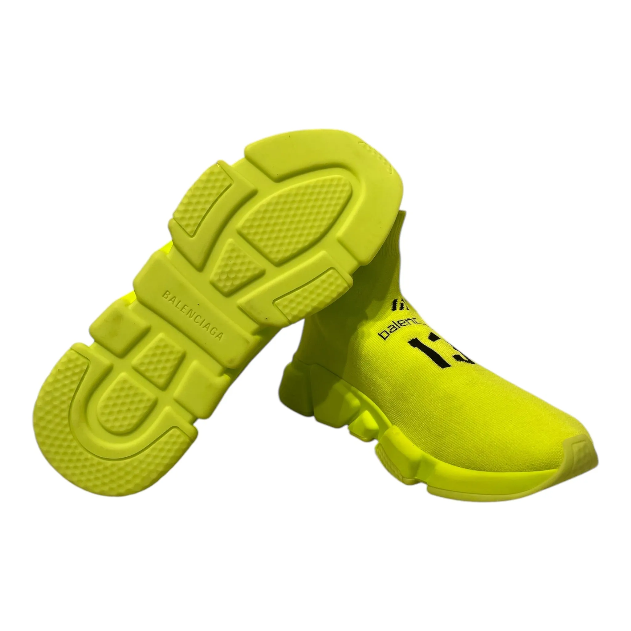 BALENCIAGA/Hi-Sneakers/US 11/Cotton/IVR/Speed Cloth Trainers NEON