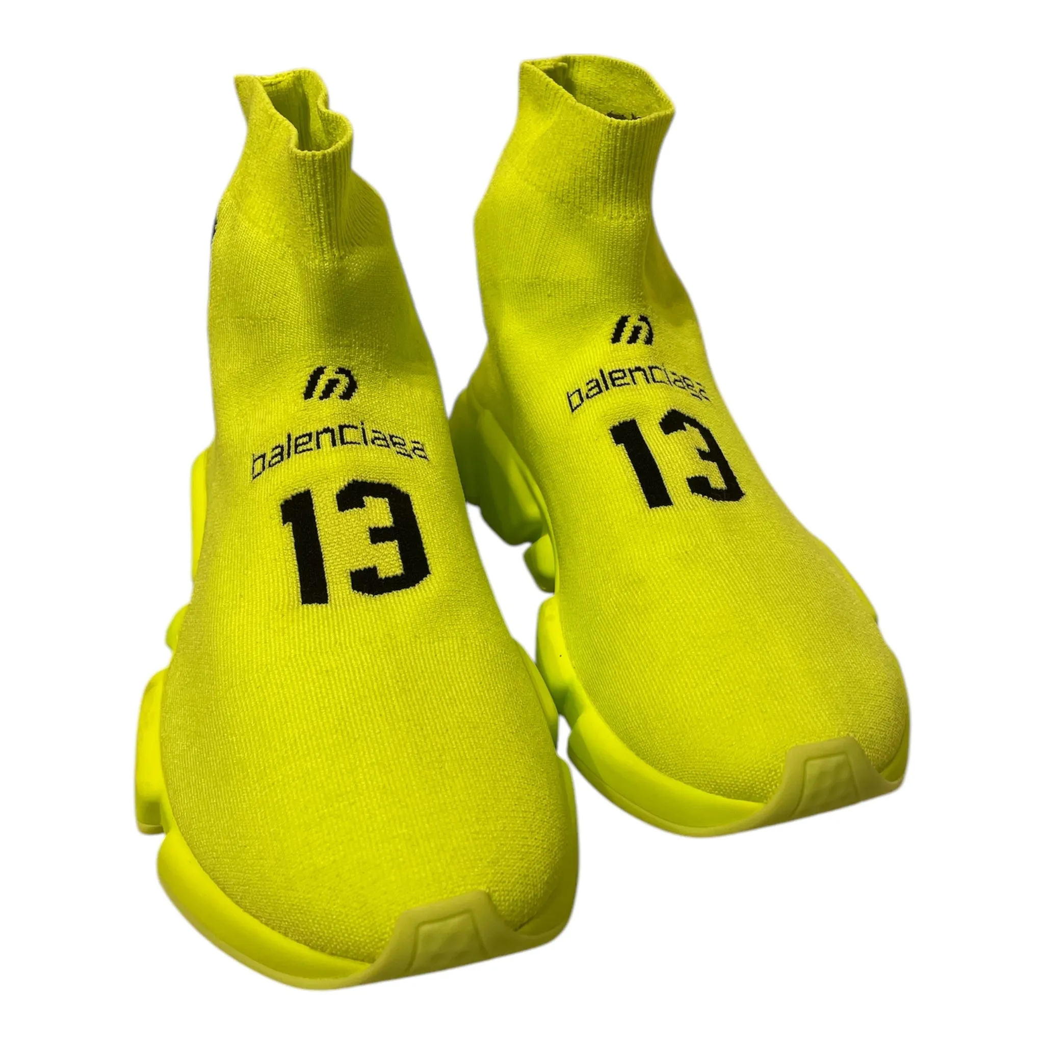 BALENCIAGA/Hi-Sneakers/US 11/Cotton/IVR/Speed Cloth Trainers NEON