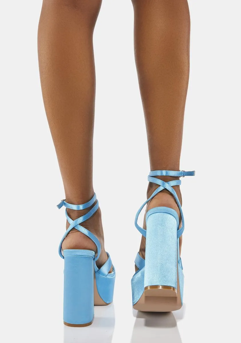 Blue Devine Platform Heels