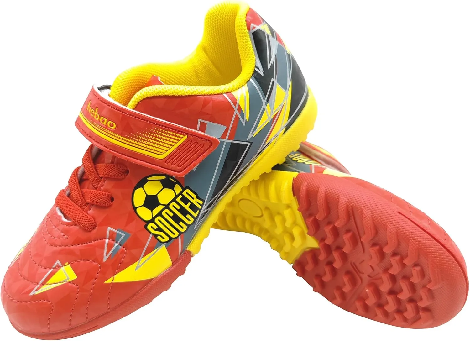 Boys Turf Shoes Soccer Indoor Trainers Football Cleats Outdoor Futsal Shoes Hook Loop for Girls (Little Kid/Big Kid)