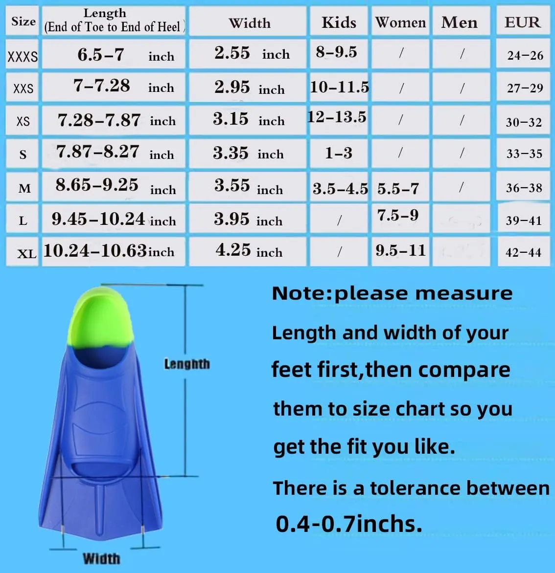 Kids Swim Fins,Short Comfortable Flippers for Lap Swimming and Training for Child,Girls,Boys,Beginners