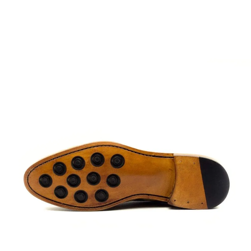 Loafer-Painted Calf, Suede, Burgundy, Black