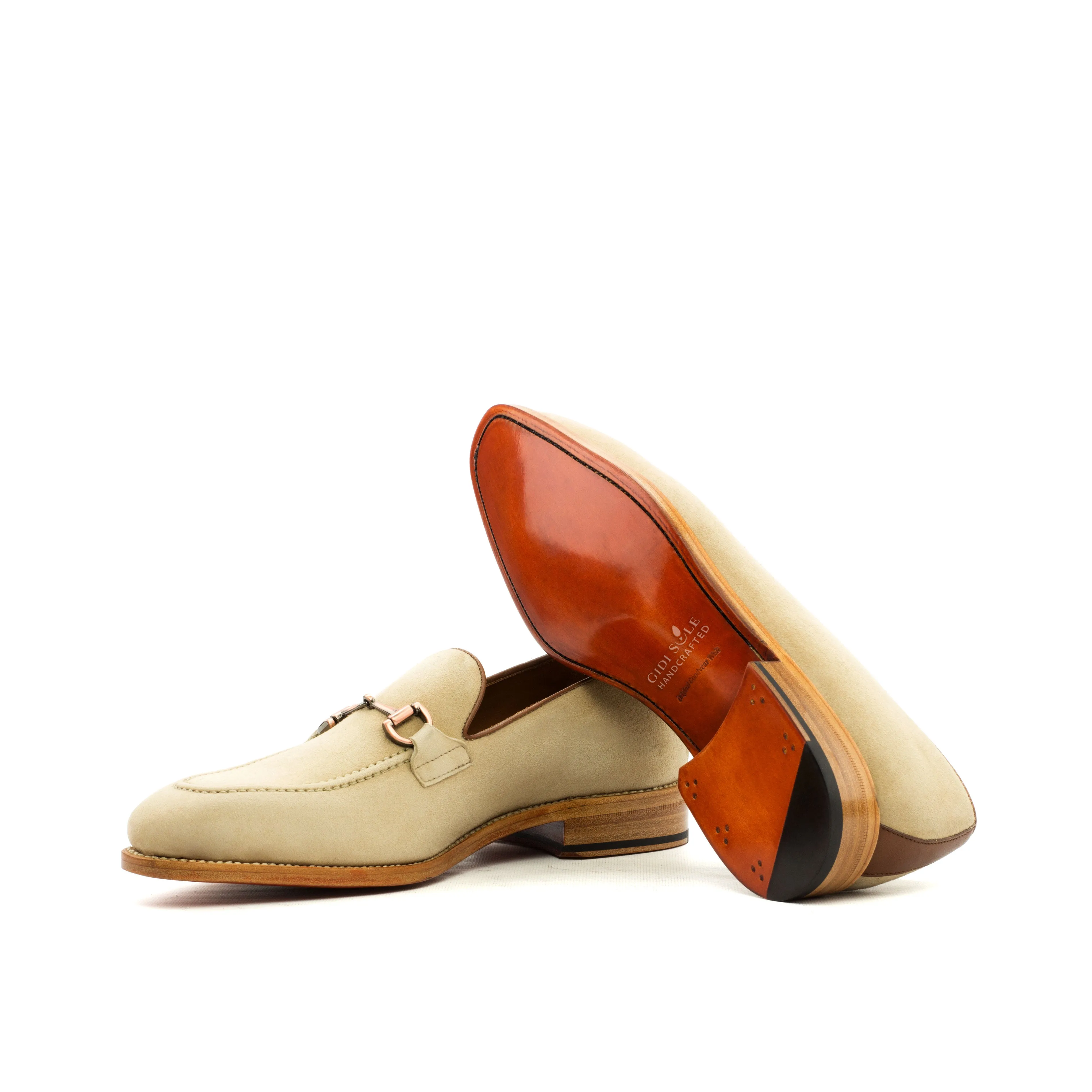 OG Loafer Bit Goodyear Welted - Kid Suede Taupe