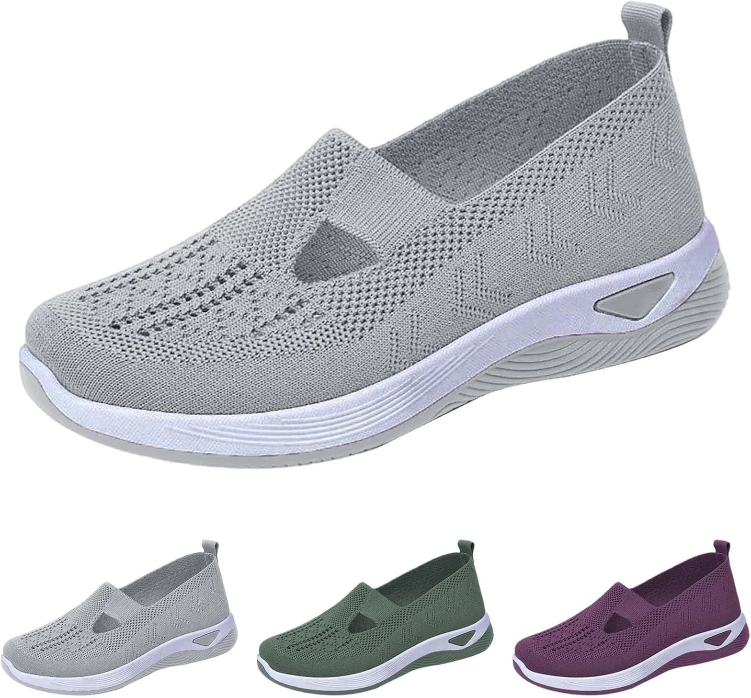 Orthopedic Shoes for Women Breathable Soft Slip On Non Slip Work Shoes Women Mesh Casual Shoes for Fall Women Shoes Sneakers Slip On Tennis Shoe Cross Trainer Shoe