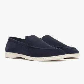 Relaxed Loafer Navy Suede Mens