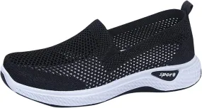 Women Casual Slip On Sneakers Breathable Walking Shoes Lightweight Canvas Comfortable Flats Non Slip Loafers