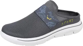 Womens Backless Sneakers Mesh Slip-on Mule Shoes Slip On Shoes Women Arch Support Men Casual Shoes Fashion Sneakers 2025 Waterproof Tennis Shoe Trainers Shoe