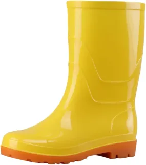 Women's Mid Calf Rain Boots Waterproof Lightweight Garden Shoes Women Outdoor Work Boot for Hunting Farming Gardening